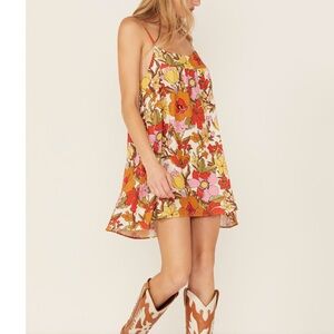 Show Me Your MuMu Floral Camisole in Red, Pink, and Yellow 100% cotton